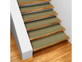 Set of 12 Skid-Resistant Carpet Stair Treads Olive Green 9 in. x 36 in. H45870