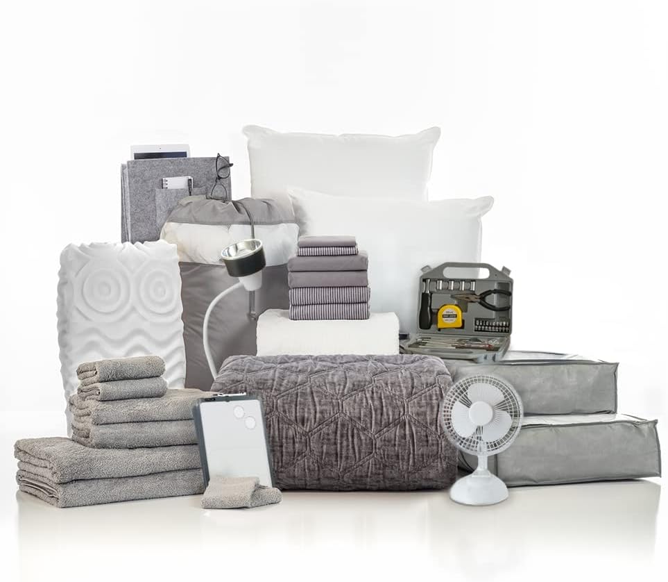 25-Piece Twin XL Washed Microfiber Bedding Bundle with Trunk V635