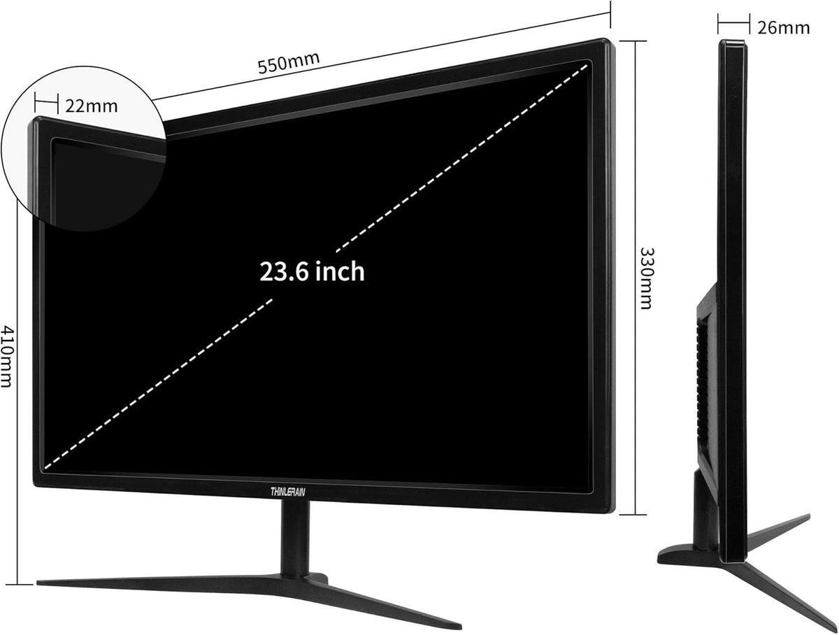 24 Inch FHD 165 Hz Gaming Monitor with FreeSync, VESA, DP & HDMI & USB T601