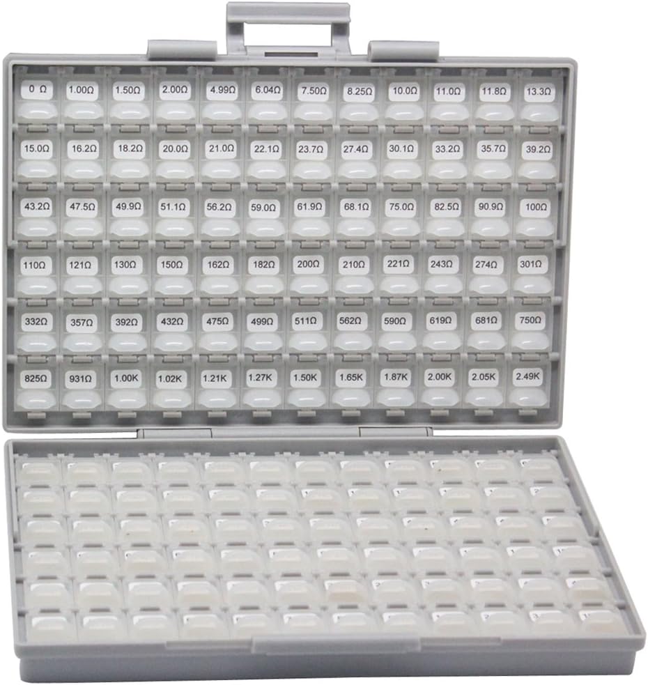 0402 Size Surface Mount Resistor Kit, 144 Values, 100pc/value, 1%, E96 Serial, 0ohm to 1mohm Y540419