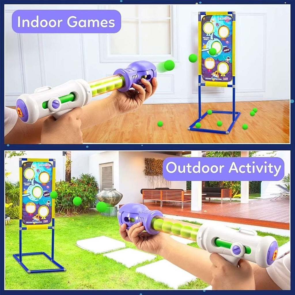 3 Packs Foam Ball Air Toy Guns with Shooting Target 48 Foam Balls U238767