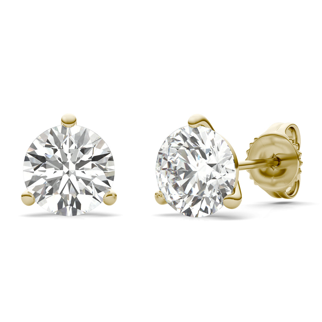 2 CTW Round Lab Grown Diamond Stud Earrings in 14K Yellow Gold G53942