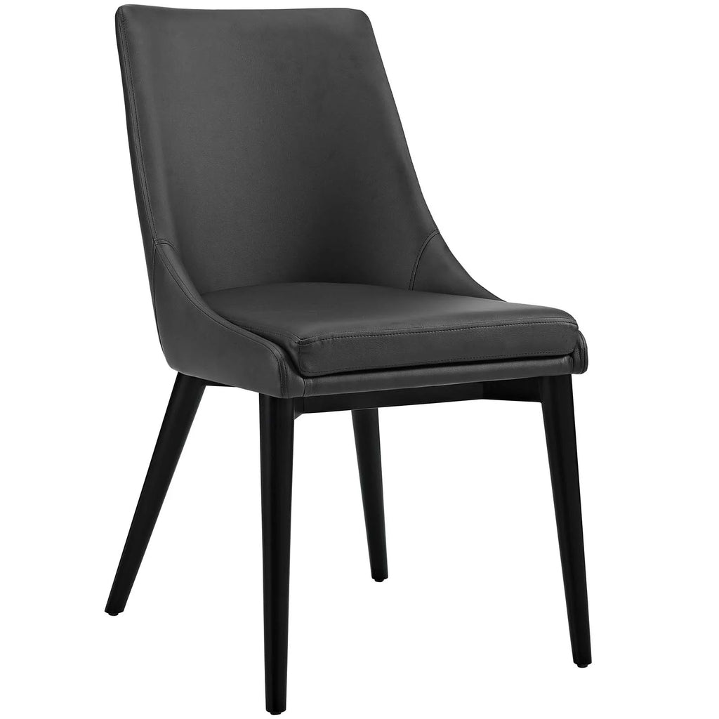 Vegan Leather Dining Chair in Black V8777
