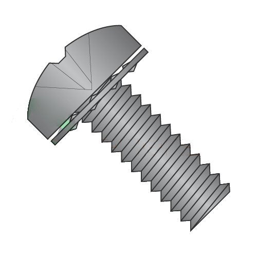 10-32 x 1/2" SEMS Screws, Internal Tooth Washer, Phillips Pan Head, Steel, Black Oxide G259549
