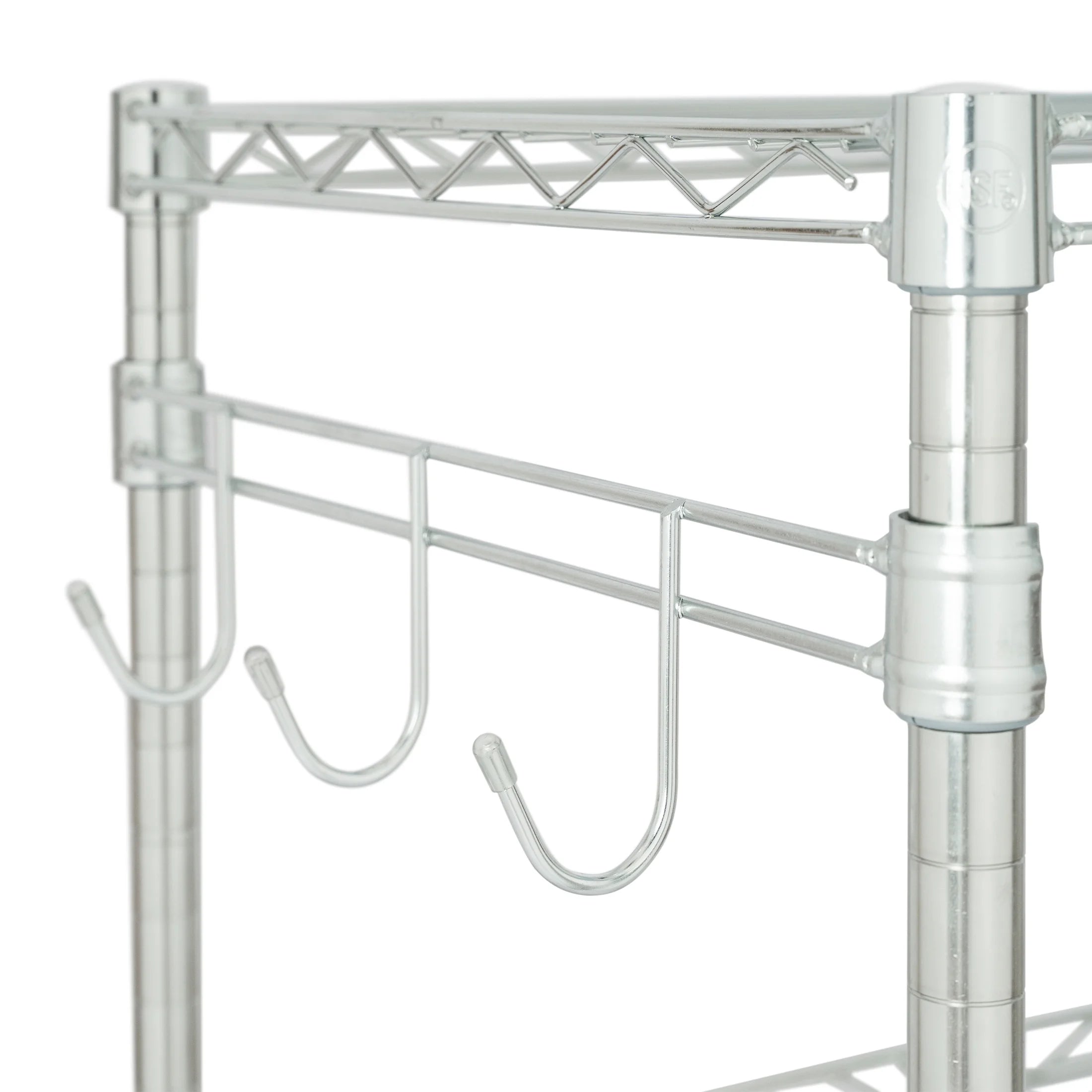 3-Tier Chrome Rolling Cart Q895663