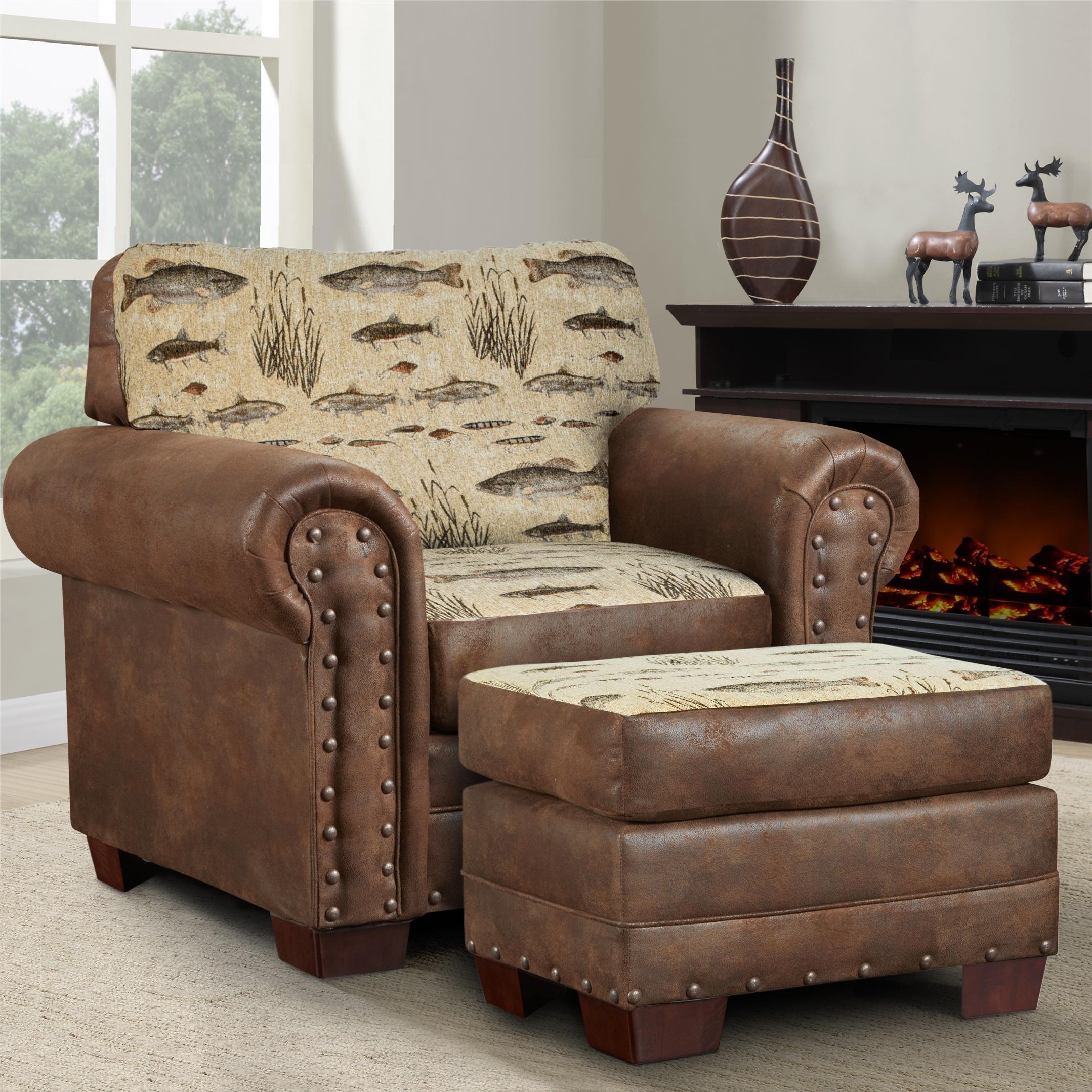Arm Chair with Ottoman X820920