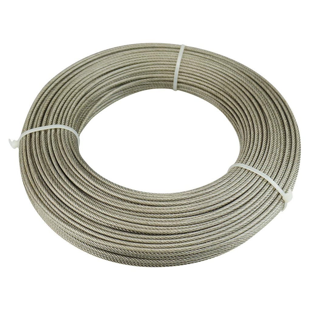 165 Feet Vinyl Coated Galvanized Steel Aircraft Cable for Railing Decking Stair Balustrade DIY I1645