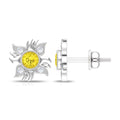 Sunburst Stud Earring, 925 Sterling Silver T616
