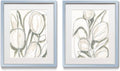 2 Piece Framed Artwork Set, Silver Frame, White Mat, Plexiglass, 16 in W X 20 in H O365