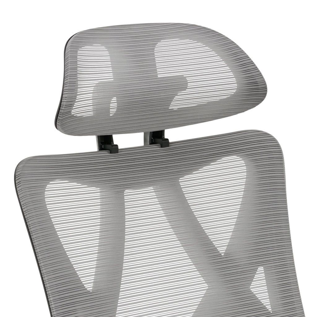 Ergonomic Mesh/Vegan Leather High-Back Task Chair, Gray/Black B580