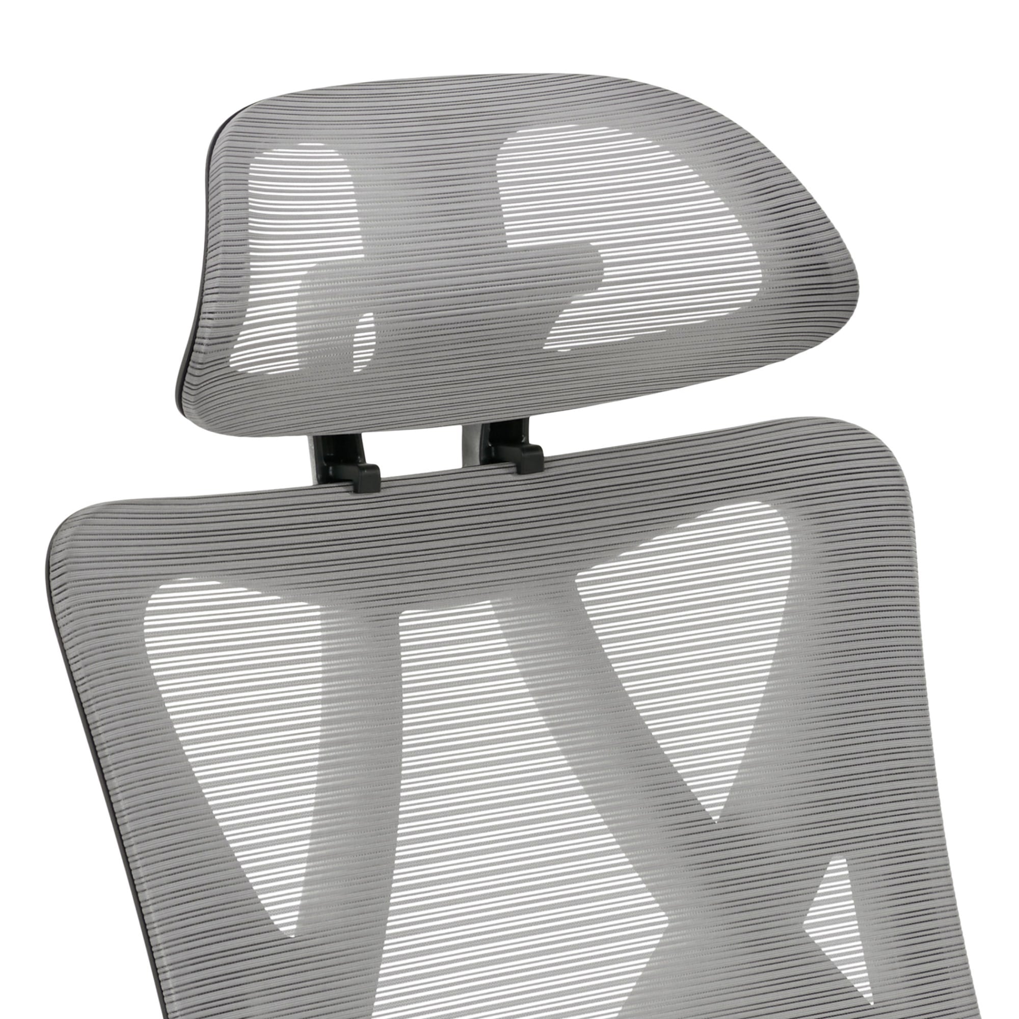 Ergonomic Mesh/Vegan Leather High-Back Task Chair, Gray/Black B580