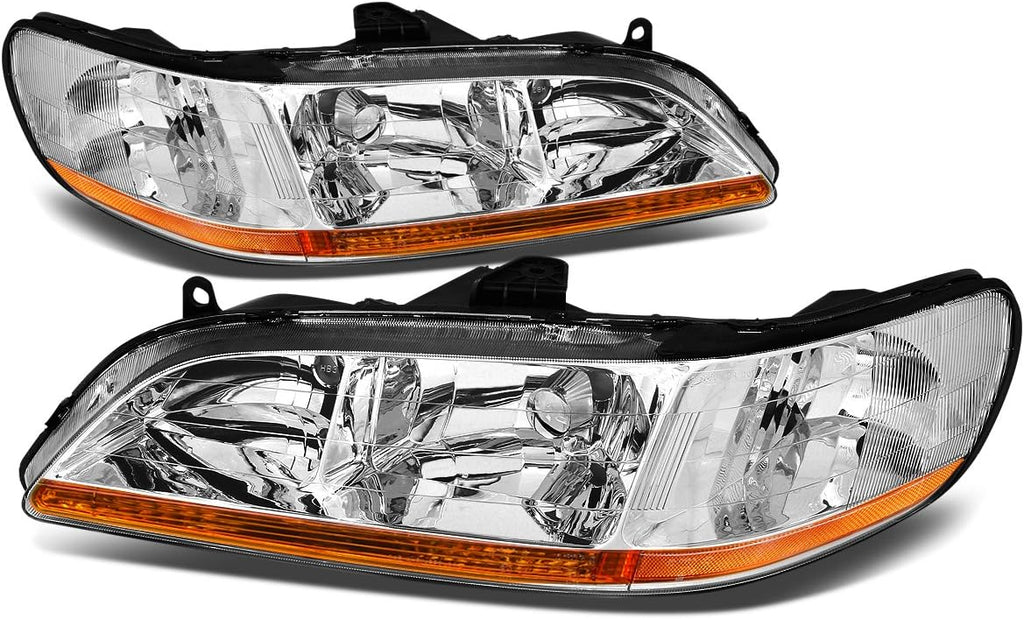 Chrome Housing Clear Corner Headlights Assembly E377562