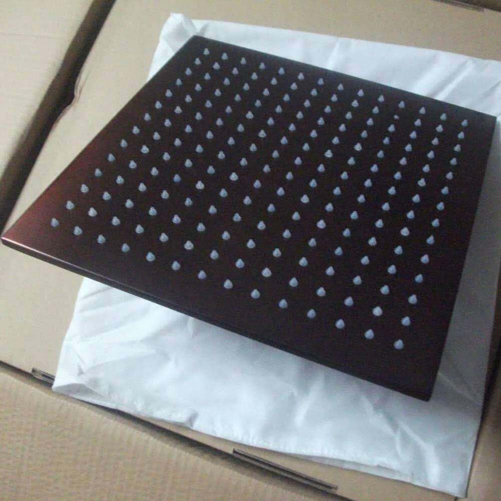 Oil Rubbed Bronze Square Rainfall LED Shower Head D63430