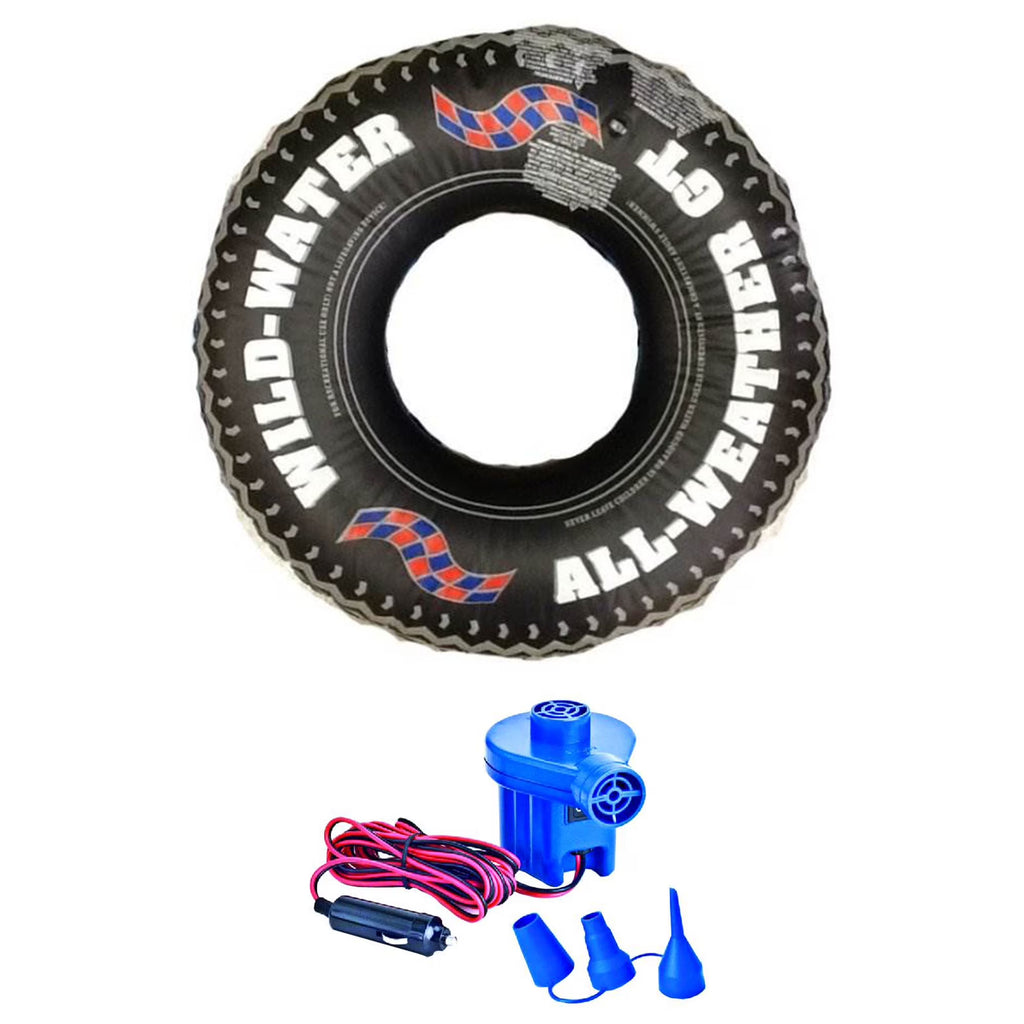 36in Inflatable Floating Tire Tube with Electric Pump C66063