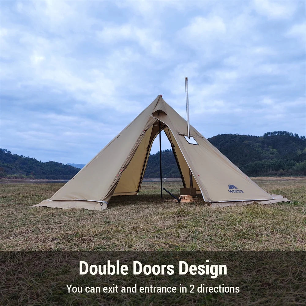 Pyramid Teepee Tent for 5 8 People with Stove Jack R33000