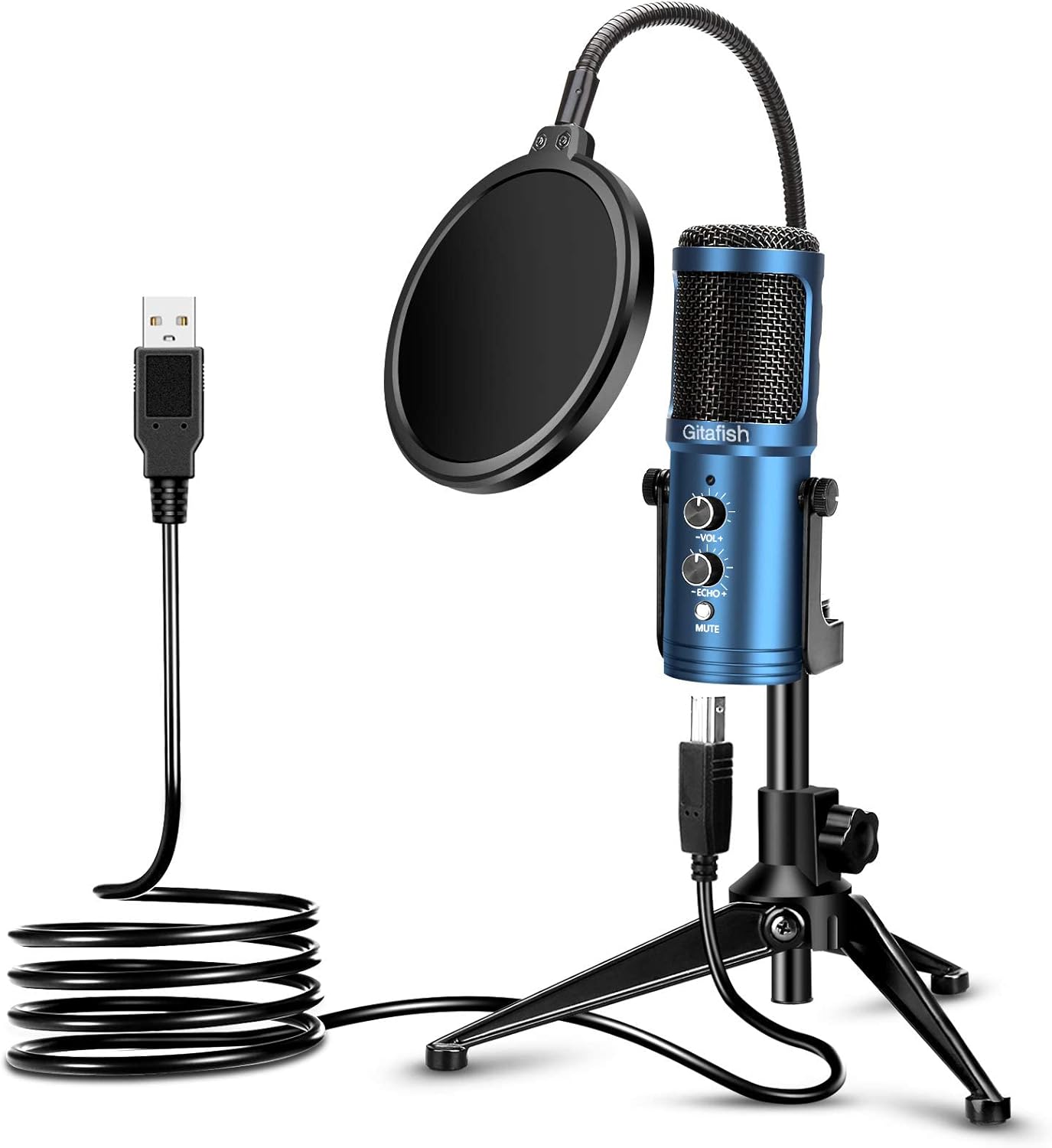USB Microphone and Digital Mixer with Cardioid Mic, Pack of 2 B88168