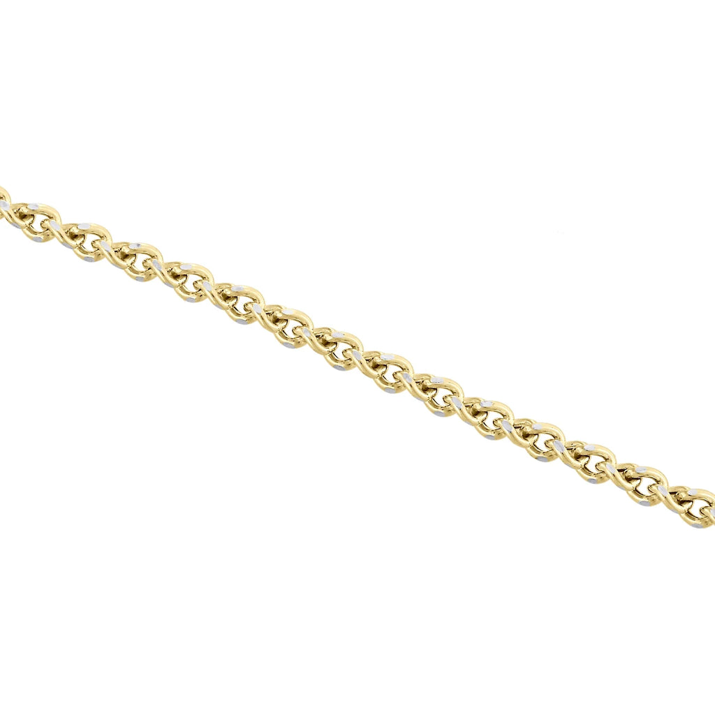 18 Inch Yellow Gold Twisted Curb Chain Necklace Z737750