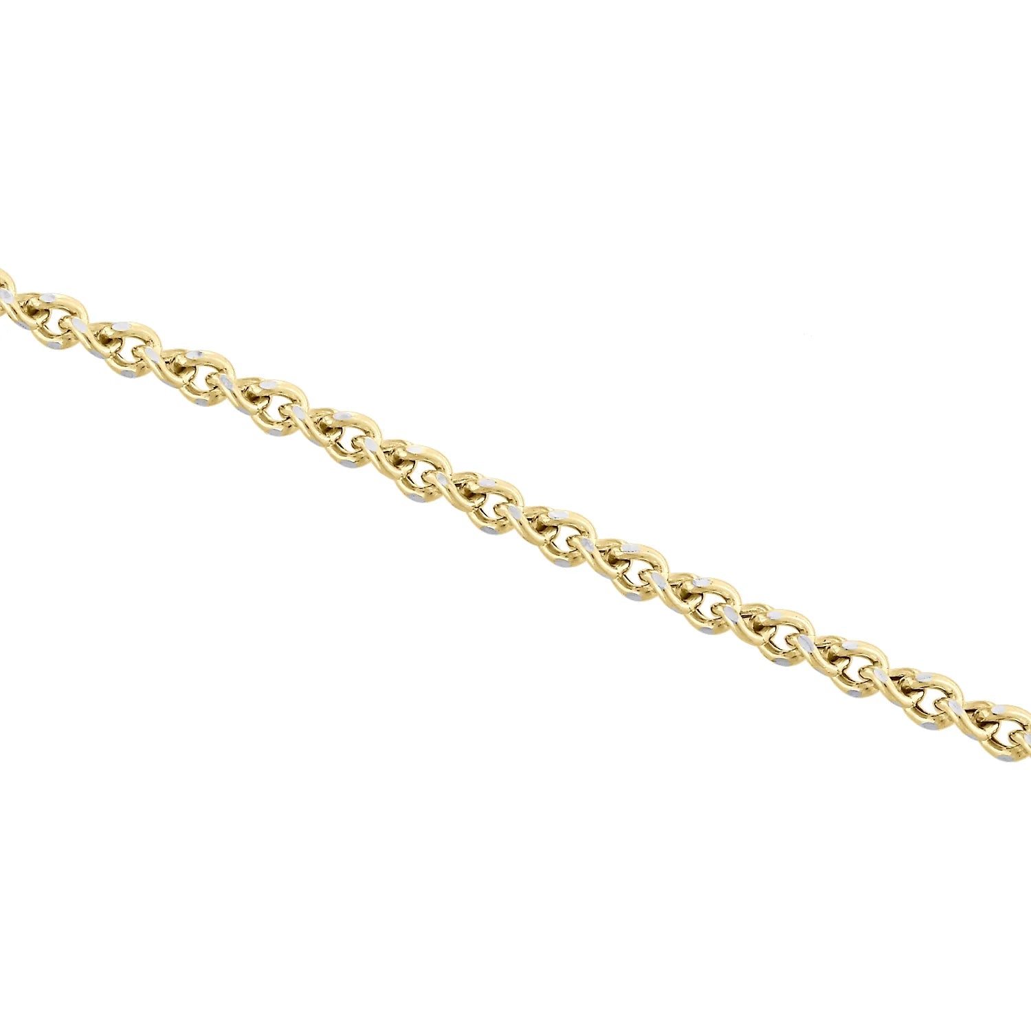 18 Inch Yellow Gold Twisted Curb Chain Necklace Z737750