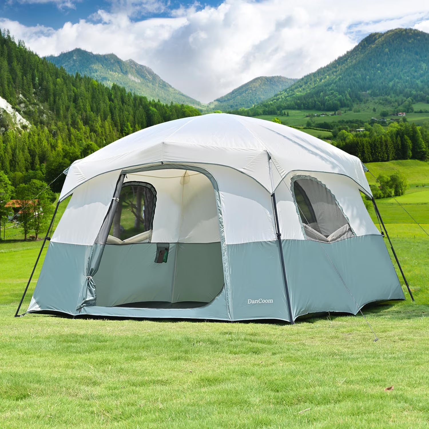 Camping Tent 4/6/8 Person Dome Tent with Rainfly, Waterproof W148