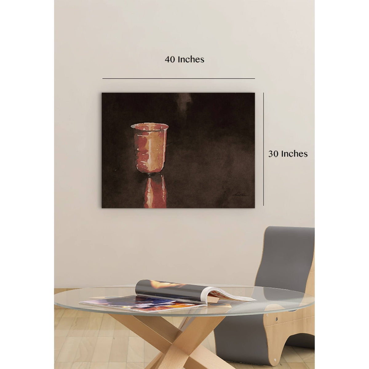 Rusted Premium Stretched Canvas in Multi-Color L90973