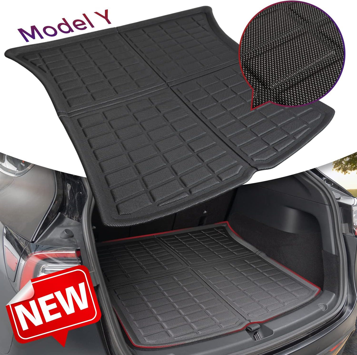 Rear Trunk Mats Cargo Mat Waterproof Trunk Cargo Liner Floor Mats I184862