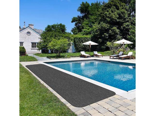 Charcoal Black Skid-Resistant Carpet Runner Y406