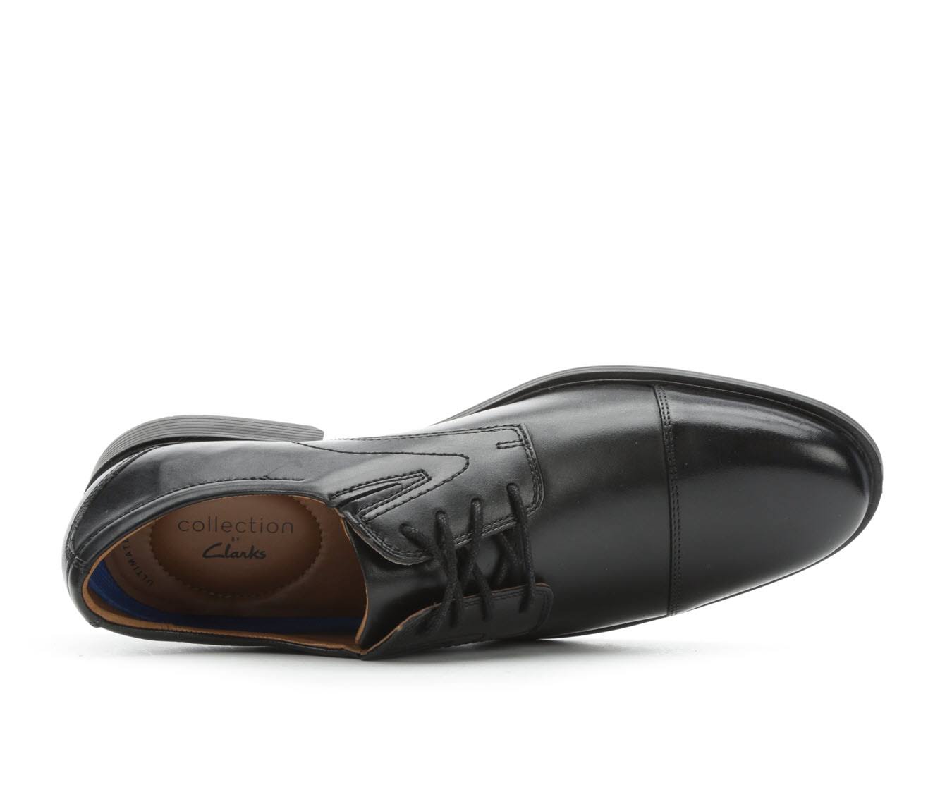 Clarks Mens Whiddon Cap Black Leather Size 14 O4192