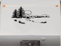 Vinyl Decal Sticker Cabin Lake Scene L7684