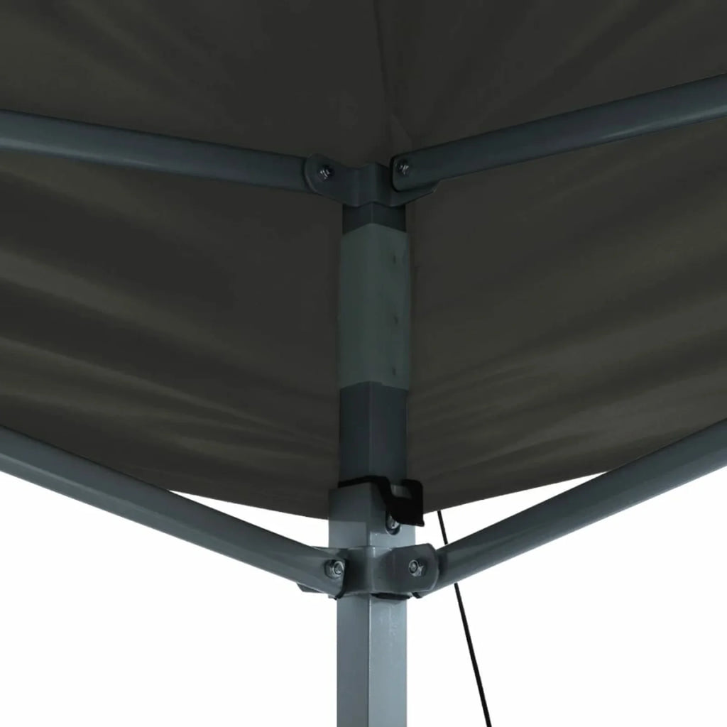 Folding Party Tent Outdoor Gazebo Canopy Steel Frame Sunshade Shelter Anthracite 9.8ft x 13.1ft x 10.3ft C31731