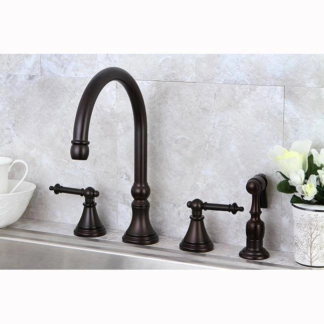 Polished Chrome Kitchen Faucet with Brass Sprayer A271686