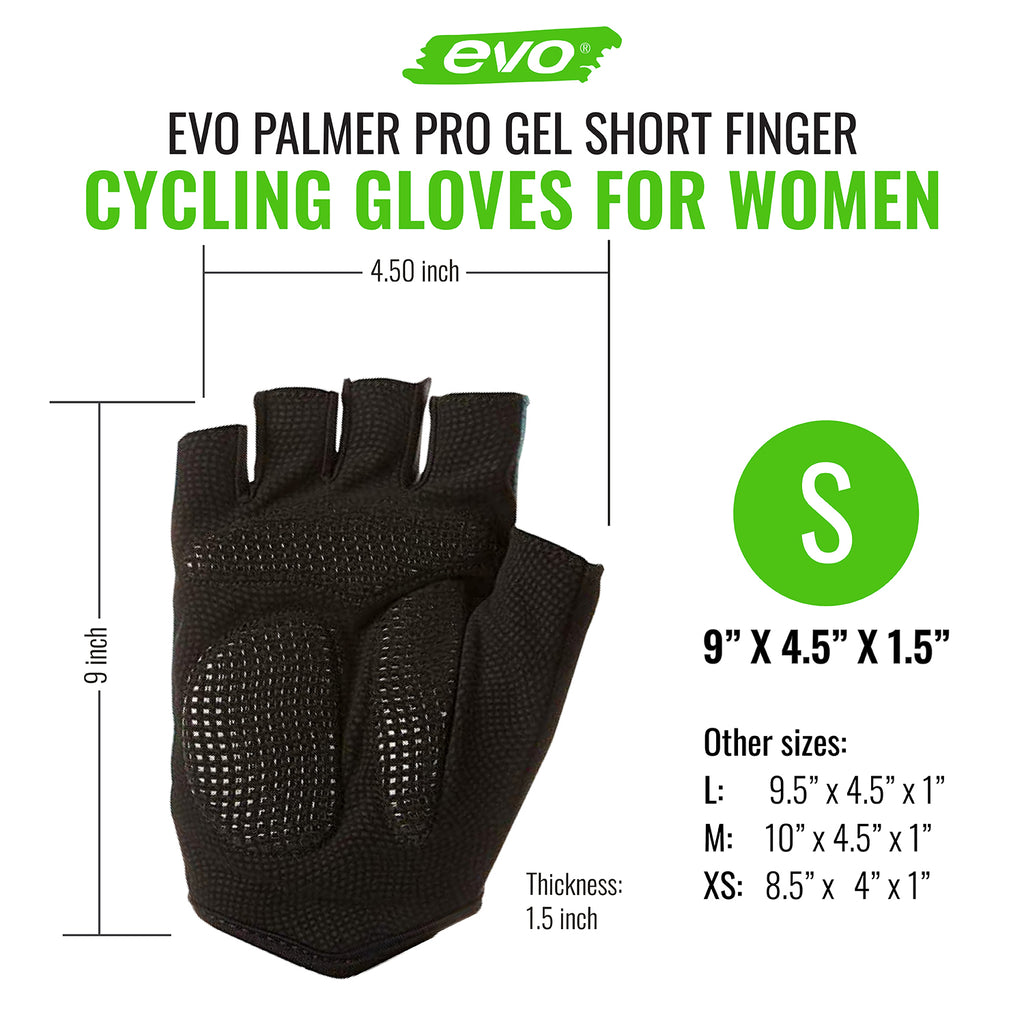 Women's Biking Gel Padded Short Finger Gloves O66619