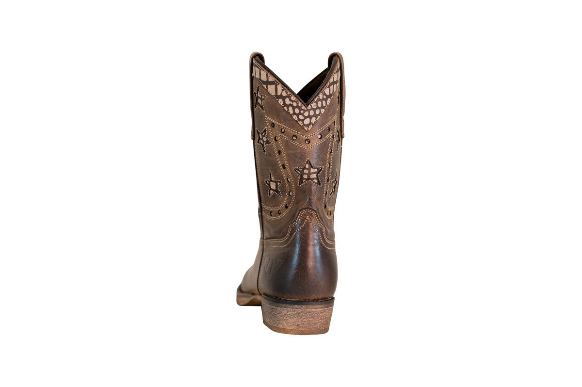 Brown Square Toe Western Boot R113527