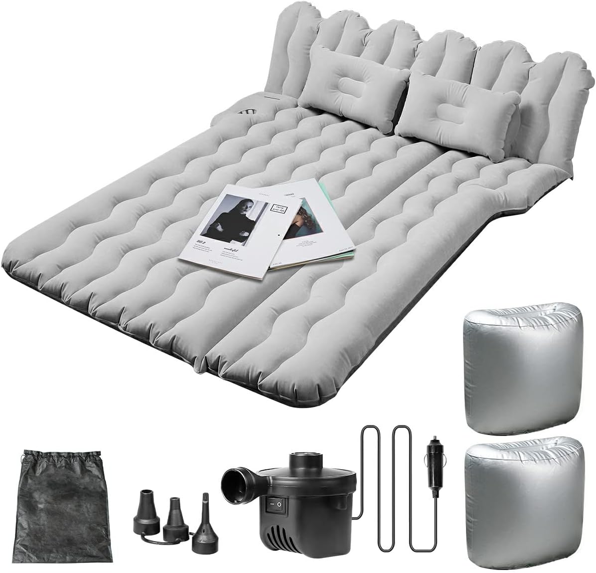 Inflatable Car Mattress with Electric Air Pump, Pack of 2 T665544