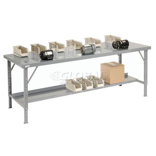Heavy-Duty Steel Top Workbench - Gray W290