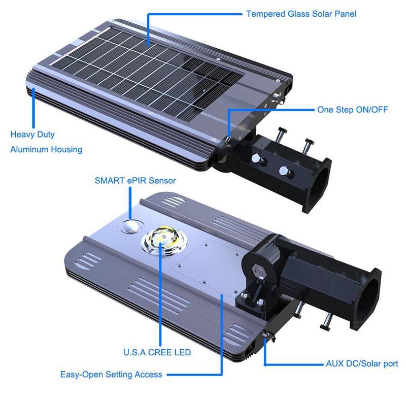 Silver Solar Hybrid LED Street Light I9680