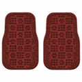 Red/Black Waterhog Car Mats with Pawprint Pattern, Medium, Front Set of 2 F741515