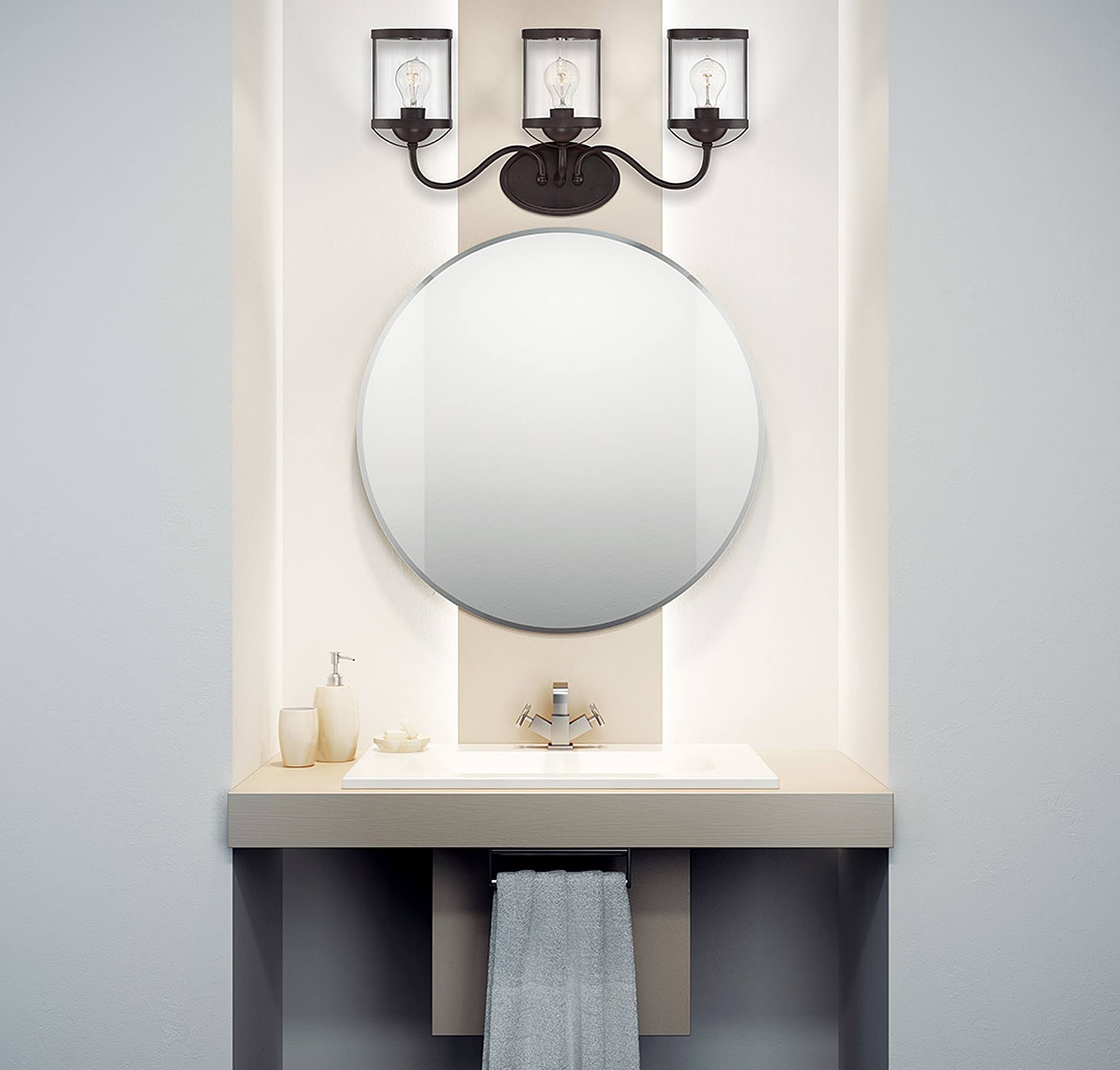 English Bronze 3 Light Bath Bar L13044