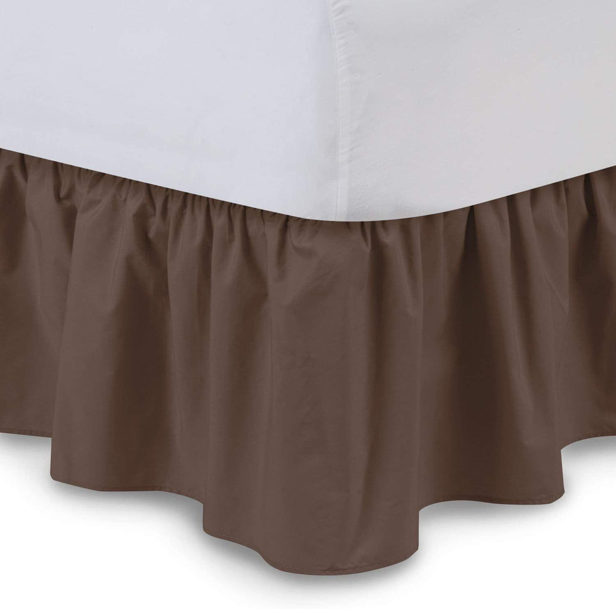 100% Cotton 800 Thread Count Ruffled Bed Skirt (Cal King, Royal Blue) 12 Inch Drop K5180