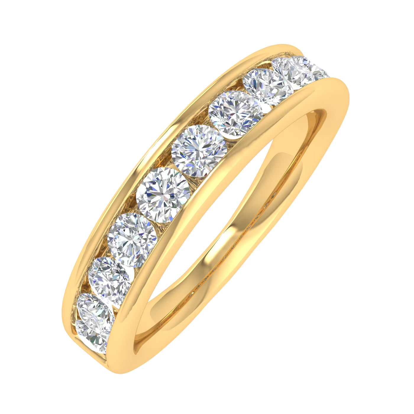 14K Yellow Gold Diamond Wedding Band Ring J387499