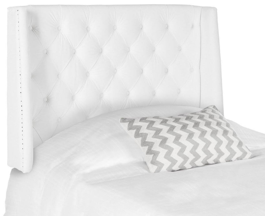 White Tufted Winged Headboard (Full) G77438