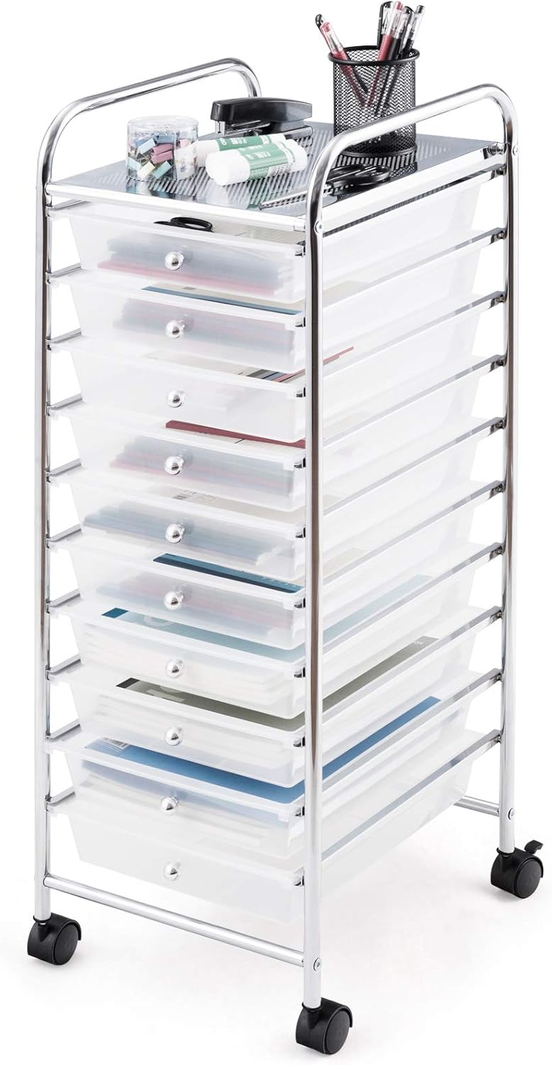 10-Drawer Rolling Storage Cart Q516696