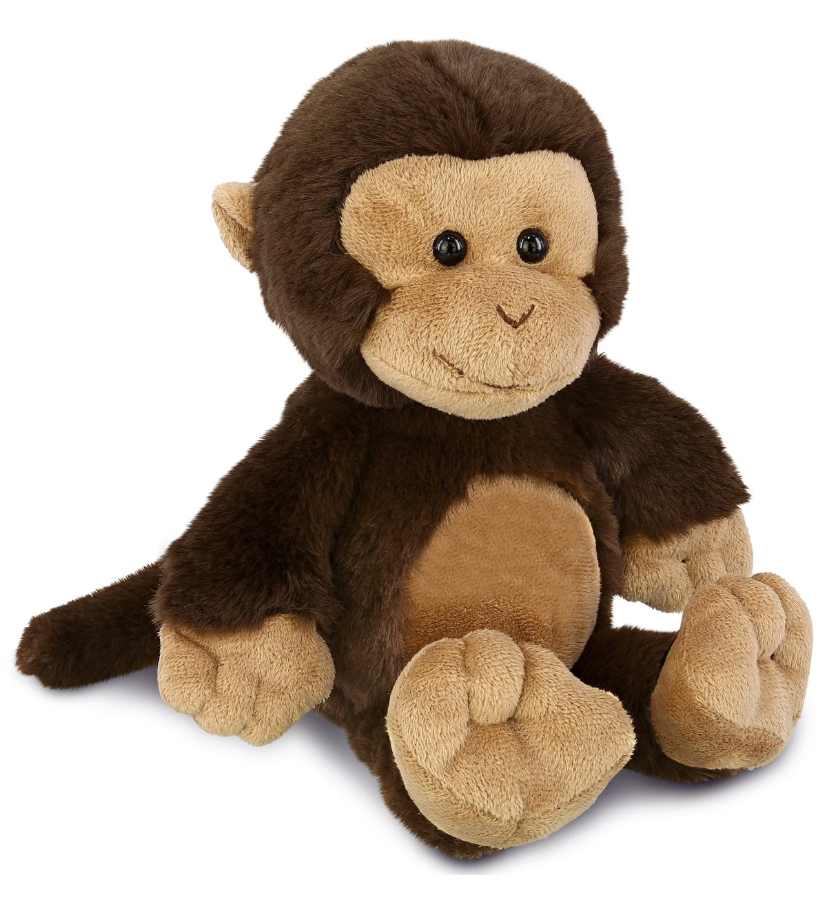 Soft Brown Plush Monkey Stuffed Animal Toy, 9 Inches F20405