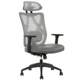 Ergonomic Mesh/Vegan Leather High-Back Task Chair, Gray/Black B580