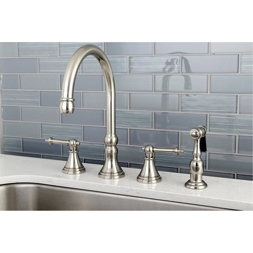 Polished Chrome Kitchen Faucet with Brass Sprayer A271686