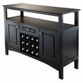 Black Wood Composite Buffet Cabinet W408
