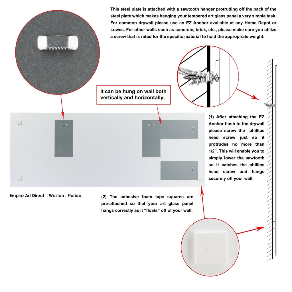 Frameless Printed Tempered Art Glass J6123