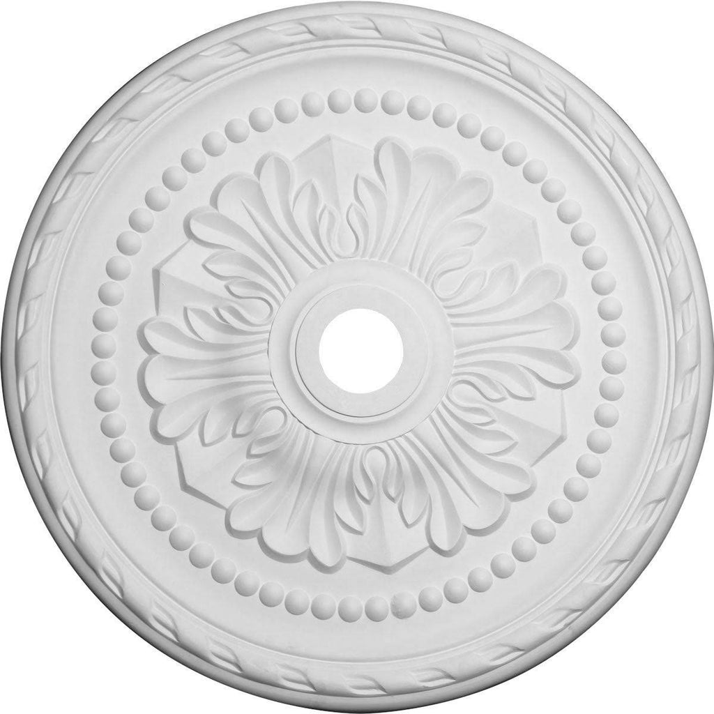 31 1/2x22OD x 3 5/8x22ID x 1 3/4x22P Hand-Painted Ceiling Medallion R6882