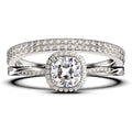 Twisted Infinity Band Dazzling Boho 2.00 Carat Round Diamond Moissanite Engagement Ring in 925 Sterling Silver With 18k White Gold Plating O11430