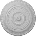 26 5/8x22OD x 2 1/4x22P Hand-Painted Warm Silver Ceiling Medallion G4123