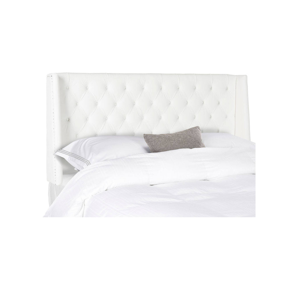 White Tufted Winged Headboard (Full) G77438